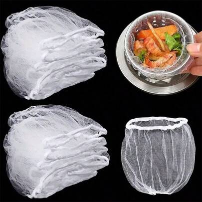 25 件/100 件/200 件厨房水槽排水过滤器，一次性垃圾过滤器网袋，用于食物残渣