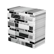 Tile Stickers Kitchen Tile Stickers 3D Self-Adhesive Tiles Adhesive Film Wall Stickers For Bathroom Ceiling Tiles Kitchen, 10 Sheets, 9 Type - 深灰色 - 查看 7