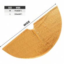 1pc 36/48 Inch Gold Sequined Christmas Tree Skirt, Shiny Christmas Tree Skirt For New Year Party Indoor Holiday Tree Decor Best Gifts Birthday Home Decor Christmas Decorations Room Decor Winter