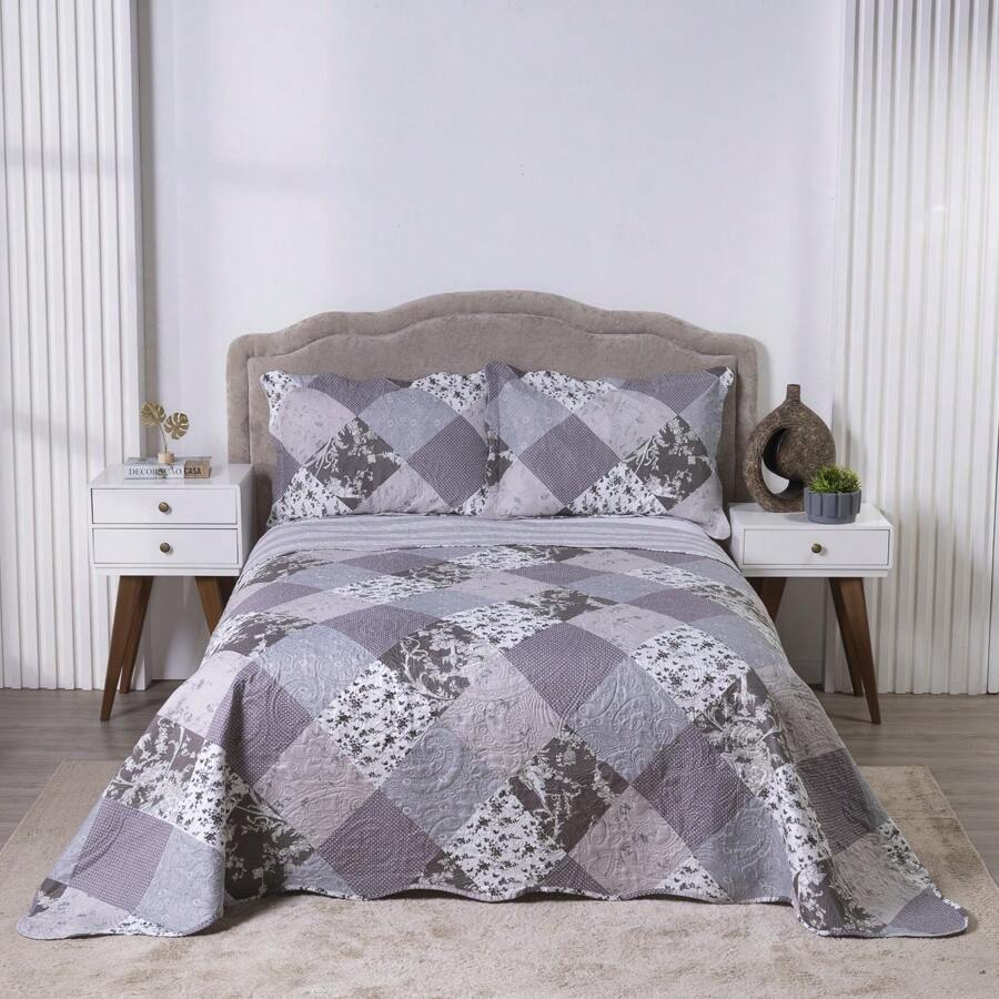 Boutis Ultrasonic Double-Sided 3-Piece Bedspread Kit With Pillowcase - Denver - View 1