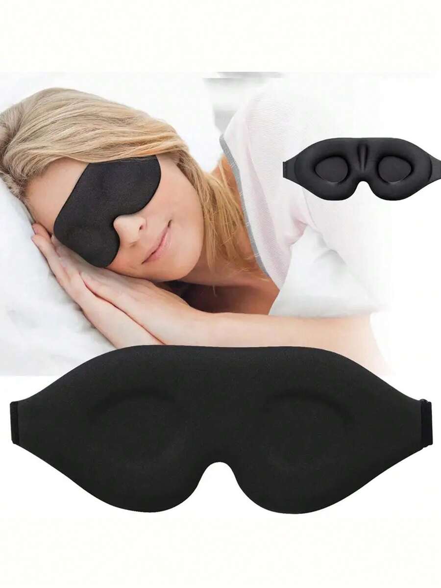 1Pc Sleep Better With 3D Contoured Cup Eye Mask Blocking Out Light