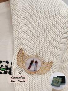 1 chiếc trâm cài áo hình cánh thiên thần đính đá nhiều màu tùy chỉnh, quà tặng độc đáo cho Ngày của Mẹ, Ngày của Cha, Ngày lễ tình nhân, Sinh nhật, Kỷ niệm, Bạn bè, Tốt nghiệp, Giáng sinh - Vàng - Xem 9