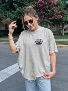 T-Shirt Shirt Dem Slayer Anime Manga Inosuke Ref 2113 VEST NERD - 灰色 - 查看 5