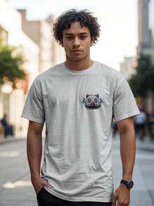 T-Shirt Shirt Dem Slayer Anime Manga Inosuke Ref 2113 VEST NERD - 灰色 - 查看 3