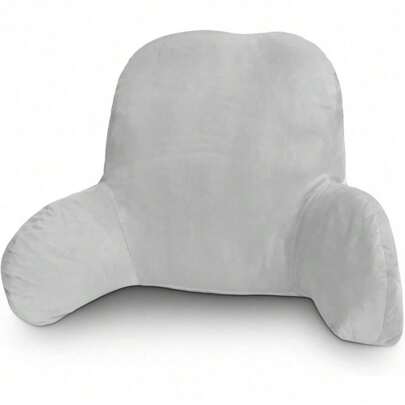 Reading Pillow 58x40x25cm Backrest Support Pillow Lumbar Cushion Sofa Back Support Chair Bed Car Office Rest Bench Pillow Soft(Gray)