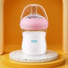 Letter Print Simple Transparent Baby Bottle, 11oz/5oz