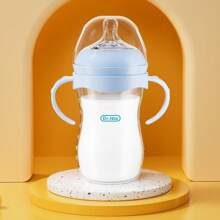 Letter Print Simple Transparent Baby Bottle, 11oz/5oz