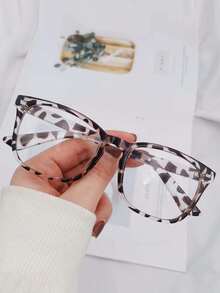 1 chiếc kính vuông PC trong suốt dành cho nữ có chức năng, thích hợp cho văn phòng và đọc sách Phụ kiện kính trong suốt Phụ kiện kính dành cho nữ - Nhiều màu - Xem 2