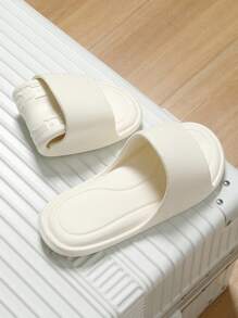 可折叠女士拖鞋，便携式旅行酒店拖鞋，高品质EVA材质非一次性防滑浴室拖鞋，男女通用尺码36-45，白色和粉色