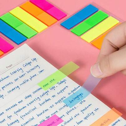 100/200/500 Sheets Self-Adhesive Sticky Notes, Index Tabs & Flags Page Markers Valentine Day