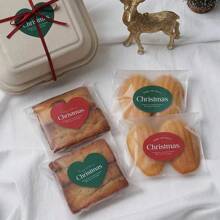 40 张圣诞贴纸 DIY 礼品烘焙包装自粘标签纸，适用于零食袋、礼品袋、信封、派对礼品装饰。，圣诞节 - 聖誕貼紙 - 查看 2