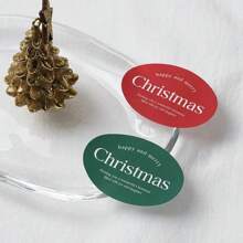 40 张圣诞贴纸 DIY 礼品烘焙包装自粘标签纸，适用于零食袋、礼品袋、信封、派对礼品装饰。，圣诞节 - 聖誕貼紙 - 查看 1