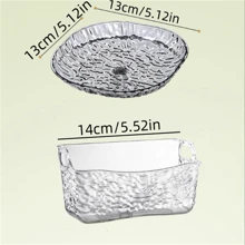 9 件/套 5 英寸塑料简约冰川图案餐具甜点盘，优雅实用 - 無色 - 查看 3