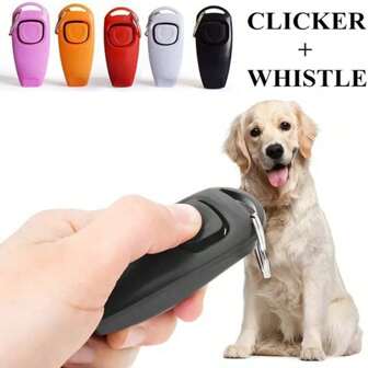 2-In-1 Pet Training Whistle & Clicker, Dog Training Products, Training Tool With Sound