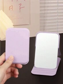 1 Gương trang điểm nhỏ gọn có thể gập lại, Gương trang điểm di động có đế bằng da PU, Trang điểm, Giá rẻ, Trang trí phòng, Bàn trang điểm, Du lịch, Phòng ngủ, Phụ kiện trang điểm, Gương, Gương trang điểm, Giá rẻ, Đồ nhét tất, Trang điểm, Dụng cụ trang điểm, Đồ giá rẻ, Quà tặng, Quà tặng cho phụ nữ, Quà tặng Giáng sinh - Màu tím hoa cà - Xem 4