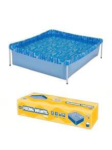 Piscina MOR 400 litros quadrada de montar - Azul - Visão 2