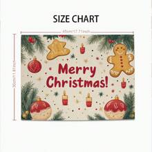 姜饼人印花餐垫，耐磨防滑防油餐桌垫，派对桌面保护垫，防滑防污圣诞杯垫，送给朋友的实用礼物 - 彩色 - 查看 12