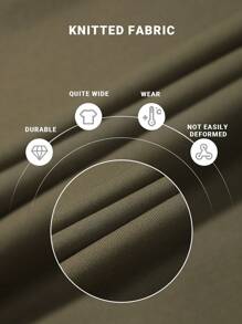 UZISER 男友风男士日常休闲防风保暖个性化字母图案落肩套头卫衣 - 橄欖綠 - 查看 9