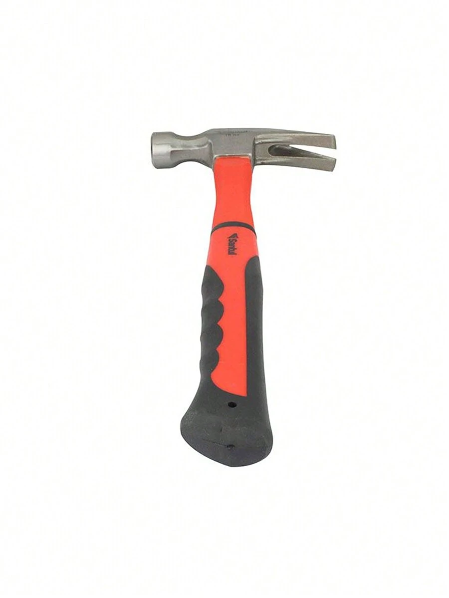 16oz Curved Claw Hammer 13" Ergonomic Fiberglass Handle - 紅色 - 查看 1