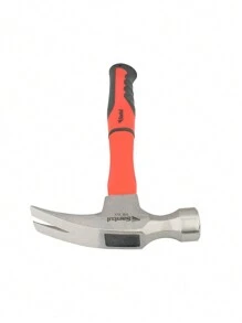 16oz Curved Claw Hammer 13" Ergonomic Fiberglass Handle - 紅色 - 查看 3