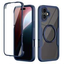 豪华 360 全身防震保护手机壳适用于 iPhone 16 Pro Max 16 Plus 透明磁性后盖为万圣节、圣诞节、生日、新年礼物、送给朋友的礼物提供全面保护 - 紅色 - 查看 11