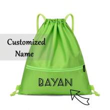 Customized Name Drawstring Drawstring Bag, Large Capacity Sports And Fitness Bag, Cross-Border New Backpack, Waterproof Backpack,Lightweight,Large Capacity,Multifunction,Portable,All-Purpose,Functional,Colorful,Solid Color,Basics,Commuting,Leisure,Funny,Contracted,Custom,Personalized,Unique,Customized,Girlfriend,Boyfriend,Family,Friends,Vacation,School Supplies,Back To School,School Gift,For Office,For School,For Classroom,For Teacher Gifts,For University,For Colleague,For Dorm Rooms,For Teacher,For Boys And Girls,For Teenagers,Junior High School Students,Middle School Students,High School Senior High School Students,College Students,University Students,Freshman,Sophomore,Underclassmen - Multicolor - View 14