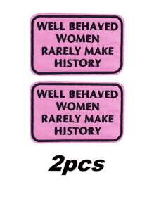 2/3 piezas Parches con frases en inglés bordadas, parches con letras para planchar o coser para ropa, mochilas, sombreros y chaquetas - Multicolor - Ver 8