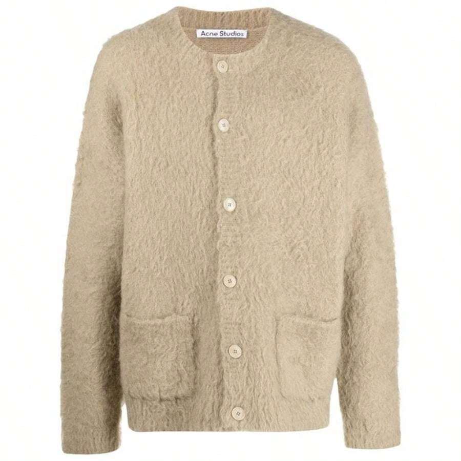 Acne Studios Wool Mohair Cardigan Dark Beige SHEIN USA