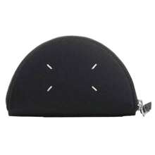 Maison Margiela Micro Halfmoon Leather Pouch Bag Black