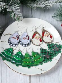 3 cặp bông tai da Giáng sinh, bông tai thiết kế cây thông Noel sáng tạo, mặt dây chuyền Giáng sinh, đồ trang trí Giáng sinh, đồ dùng tiệc Giáng sinh, đồ trang trí Giáng sinh, đồ trang trí Giáng sinh, đồ trang trí cây thông Noel, Halloween, đồ trang trí Halloween - cây thông giáng sinh - Xem 8