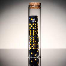 1 套/8 件，16 毫米珍珠纹理骰子、玻璃瓶和天鹅绒袋套装，棋盘游戏骰子，适用于节日礼物、派对游戏、收藏品、数字学习 - 彩色 - 查看 14