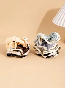 3 件/套随机颜色女孩荷叶边纯色发带，适合日常休闲使用