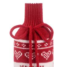 圣诞桌面装饰套装：针织圣诞树、鹿和雪花酒瓶套、瓶装礼品套装、家居装饰、餐厅、酒吧、咖啡厅、婚礼、派对装饰、朋友礼物、圣诞礼物、新年礼物。、圣诞礼物、圣诞快乐 - 彩色 - 查看 3