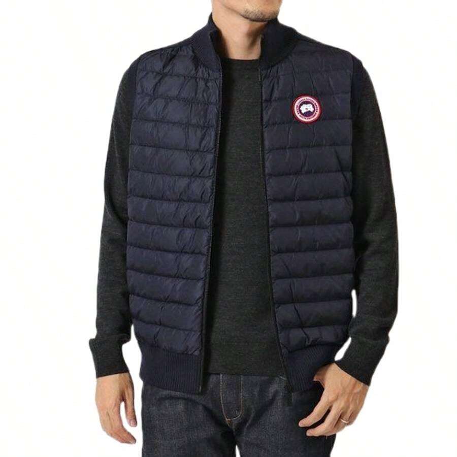 Canada Goose Hybrdige Slim Fit Merino Wool Padded Vest Navy SHEIN USA