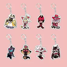 动漫亚克力钥匙扣套装 - 可爱的卡通人物吊坠，适用于包包和钥匙，是送给粉丝的完美礼物，汽车配件包饰背包，学校字母万圣节配件教师节包饰挂绳带身份证夹汽车配件包饰圣诞节