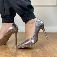 Women's Pumps Pointed Toe 11cm Heel Angela Galvão - 銀色 - 查看 2