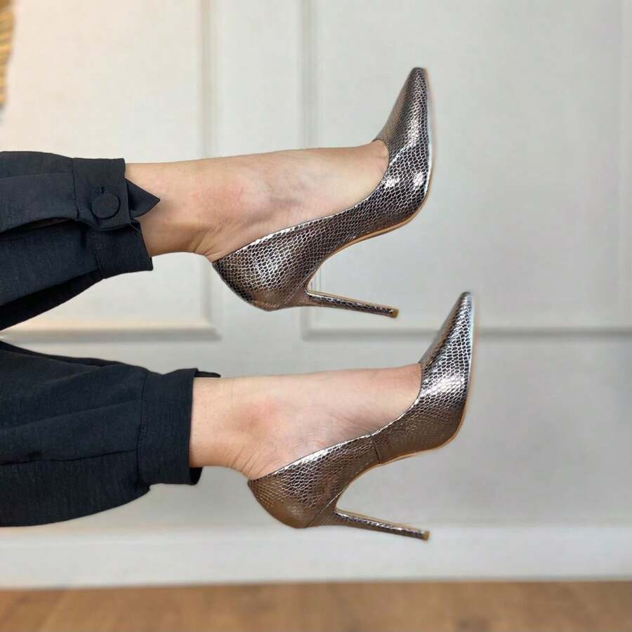 Women's Pumps Pointed Toe 11cm Heel Angela Galvão - 銀色 - 查看 1