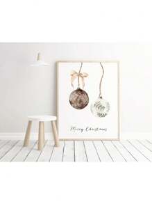 1 件圣诞节海报可爱卡通绘画海报麋鹿圣诞老人帆布印刷节日海报墙壁艺术装饰画家居装饰无框，圣诞礼物 - 彩色 - 查看 38