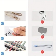 1 Dây treo điện thoại thông minh có thể điều chỉnh dài khoảng 85cm đến 130cm, bao gồm 1 dây đeo cổ và 1 miếng đệm dây đeo điện thoại di động, thích hợp cho túi đeo vai, túi đeo chéo, chống rơi điện thoại, làm bằng da, thích hợp cho ốp lưng điện thoại thông minh, có thể treo quanh cổ hoặc vai để tránh mất mát và tránh làm mất điện thoại thông minh. - Nhiều màu - Xem 6