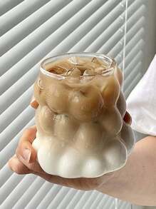 1 件 350 毫升葡萄形高硼硅玻璃拿铁咖啡牛奶杯，玻璃马克杯 - 透明 - 查看 2