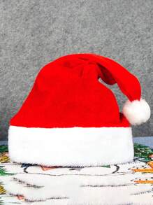 1 Santa Claus Soft Fleece Hat - Red, Machine Washable, Perfect For Holiday Parties And Decorations - Multicolor - View 5