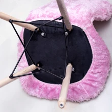 D Vieira Textil Decor Eames Eiffel Slim Short Hair Chair Cover Office Study Manicure Dressing Table Desk Bedroom Decor Female Girl - 淺粉色 - 查看 3