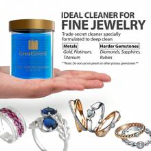 Greatshield Fine Jewelry Cleaning Solution Kit 6oz (Includes Polishing Cloth (15x20cm), Jewelry Dipping Basket, And Touch-Up Brush) - Clear - View 2