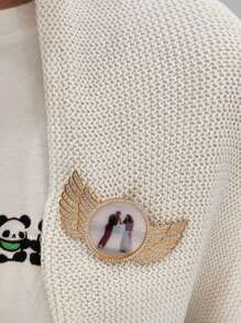 1 chiếc trâm cài áo hình cánh thiên thần đính đá nhiều màu tùy chỉnh, quà tặng độc đáo cho Ngày của Mẹ, Ngày của Cha, Ngày lễ tình nhân, Sinh nhật, Kỷ niệm, Bạn bè, Tốt nghiệp, Giáng sinh - Vàng - Xem 8