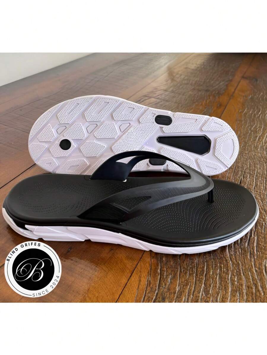Turbo Casual Everyday Flip Flops New Men's Women's 37 To 44 Launch Promotion - Đen và trắng - Xem 1