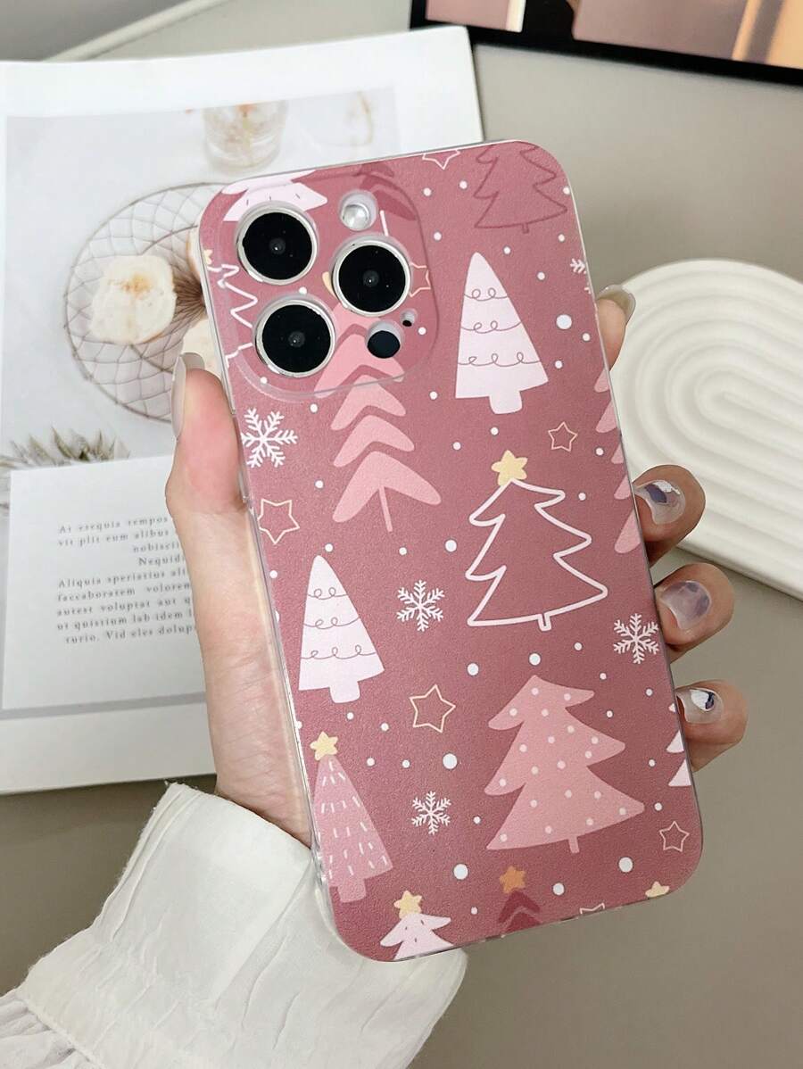 1 Ốp lưng điện thoại TPU in họa tiết cây thông Noel tối giản tương thích với Apple, Samsung, Pixel 6a 5G - Nhiều màu - Xem 1