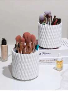 1 个防尘化妆品收纳盒 - 透明塑料收纳盒，亚克力刷子和铅笔架，适用于梳妆台、浴室、办公桌，可存放钢笔、铅笔、剪刀、化妆刷 - 彩色 - 查看 7