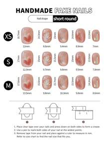 10 件手工美甲假指甲套装，包括粉色心形、蝴蝶、星星、椭圆形指甲贴片，适合美甲师、学生、孕妇、日常使用，带果冻胶 - 彩色 - 查看 9
