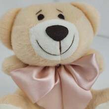 Bear - Teddy Bear - P 14 Cm Satin Bow For Decoration And Niches In Baby Rooms - TED BEAR P 搭配玫瑰色緞面蝴蝶結 - 查看 2