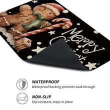 1 tấm lót quầy pha chế cà phê in hình ông già Noel, cây thông Noel, người tuyết và người bánh gừng, tấm lót bàn bằng gel silica thấm hút và chống trượt, đồ trang trí phòng ăn nhà bếp, đồ trang trí bàn ăn Giáng sinh - Nhiều màu - Xem 11